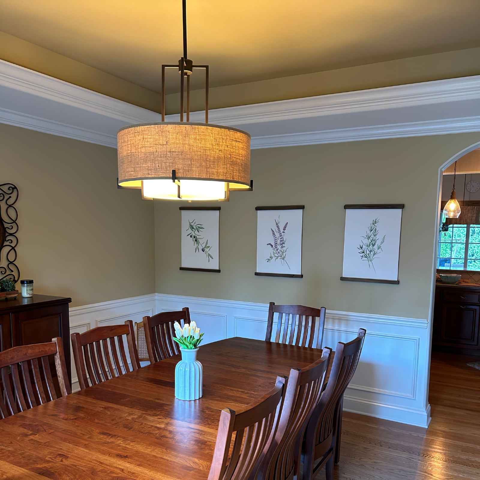 Concentric Shade Layered Fabric Pendant Lamp - Cueteks