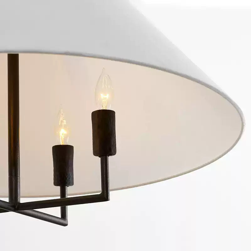 Modern Farmhouse Conical Fabric Chandelier - Cueteks