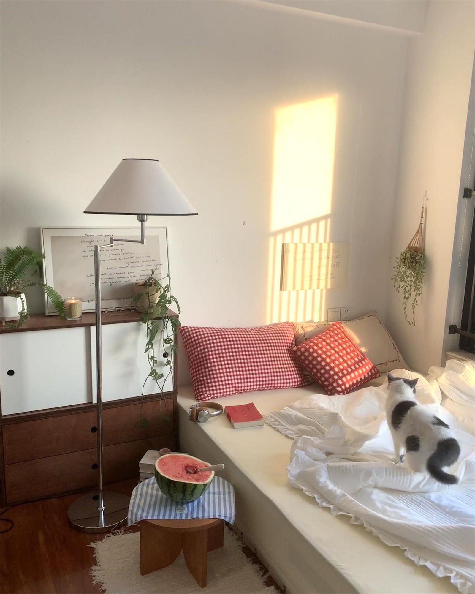 Contemporary Chrome Swing Arm Floor Lamp - Cueteks