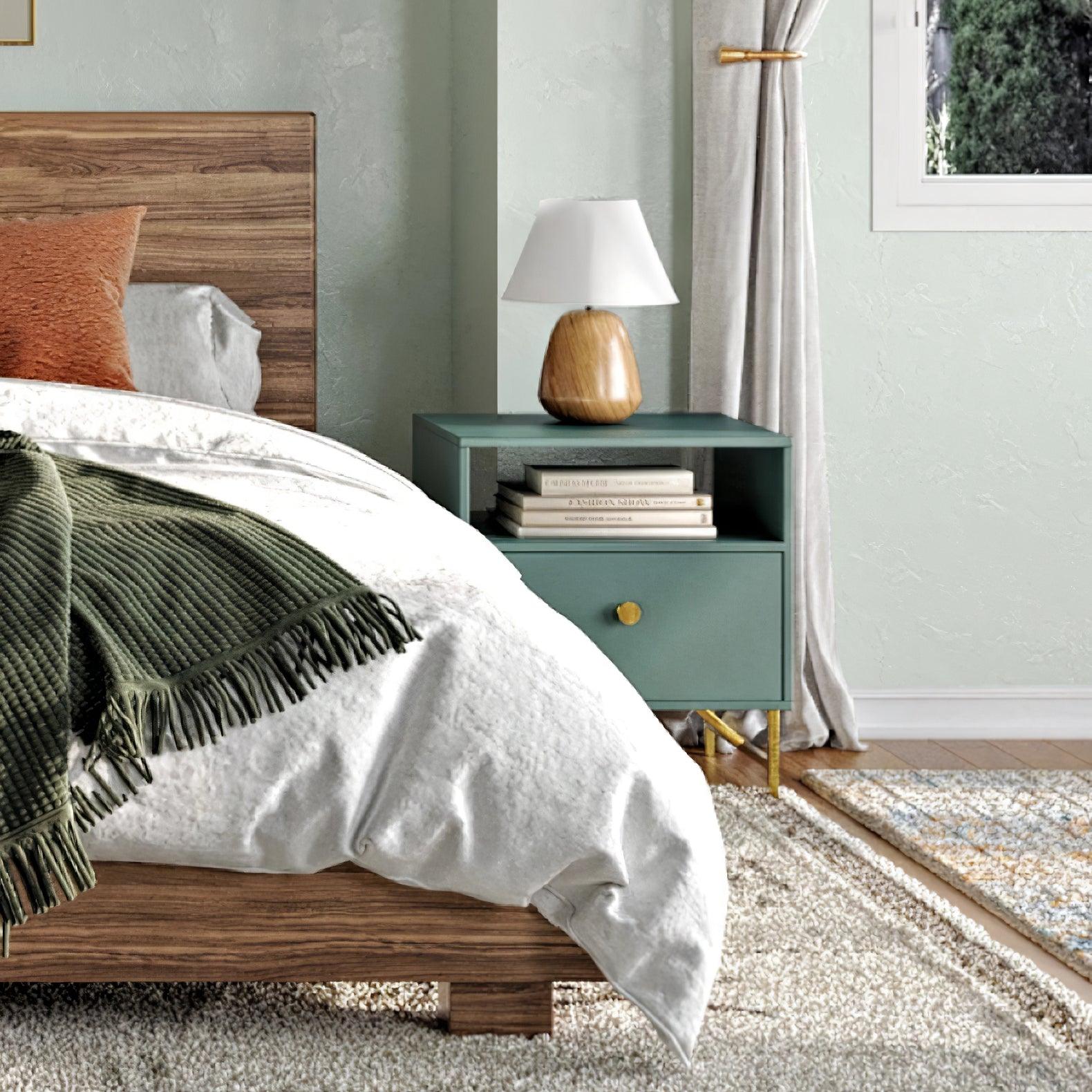 Grooved Country Wood Table Lamp - Cueteks