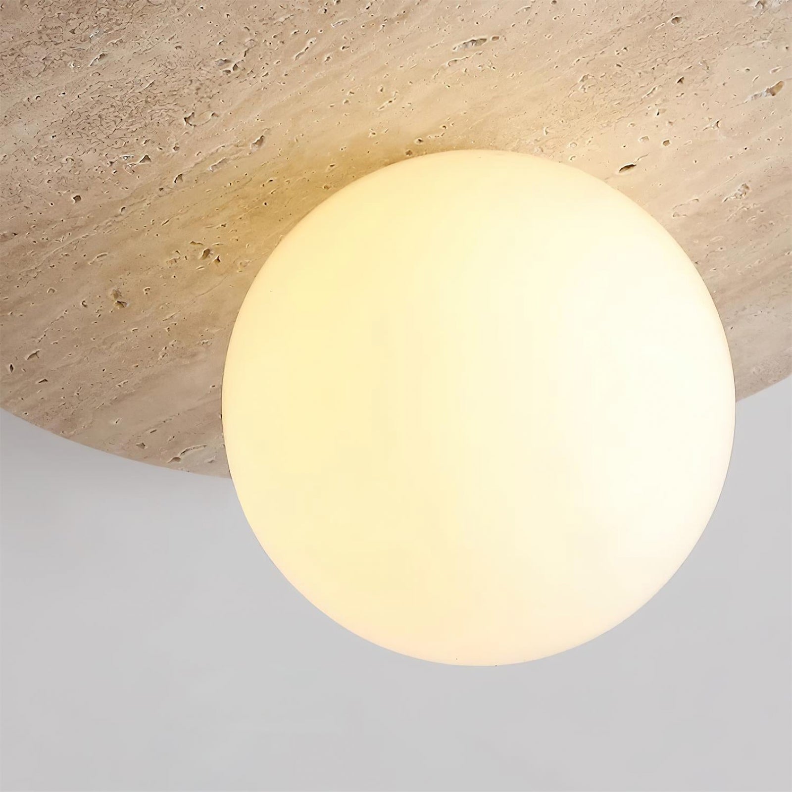 Minimalist Stone Disc Ceiling Light - Cueteks