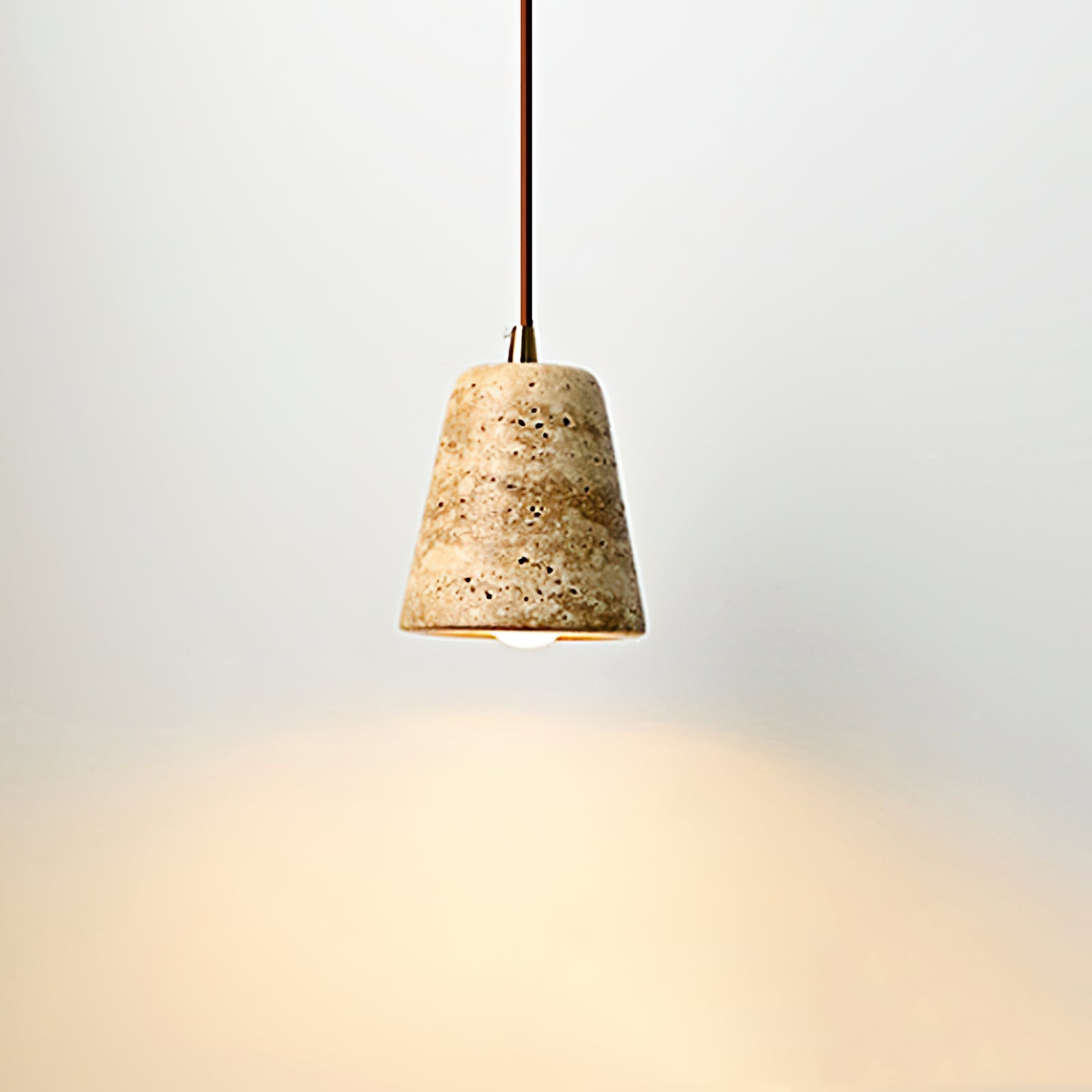 Yellow Travertine Cone Chandelier - Cueteks