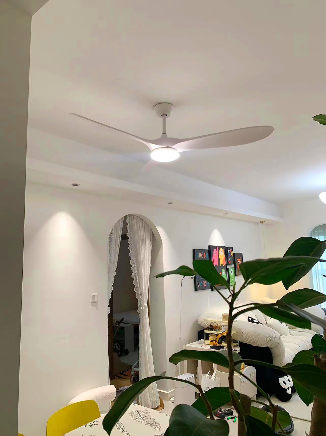 Modern ABS Ceiling Fan Light - Cueteks