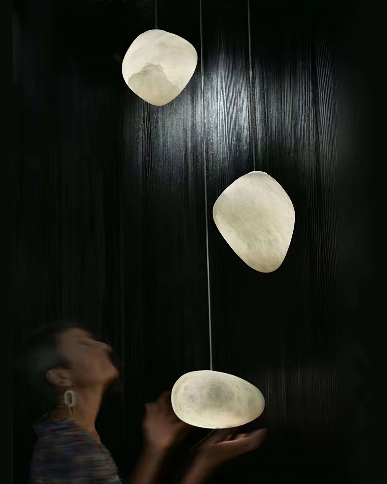 Pebble Alabaster Pendant Light - Cueteks