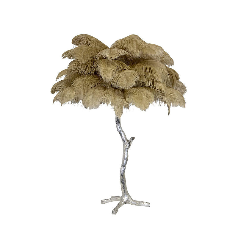 Colorful Ostrich Feather Table Lamp - Cueteks