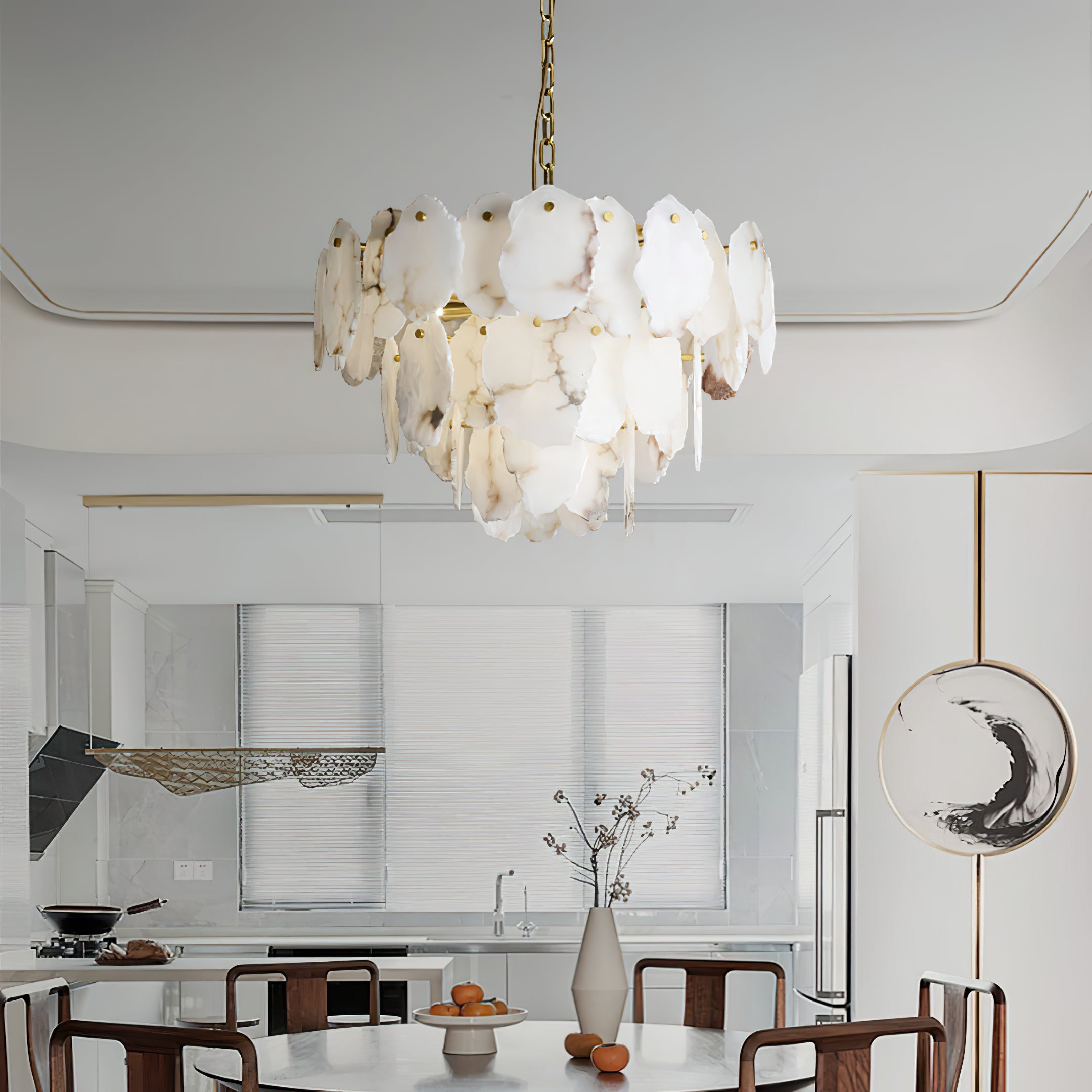 Gloire Luxury Alabaster Chandelier - Cueteks