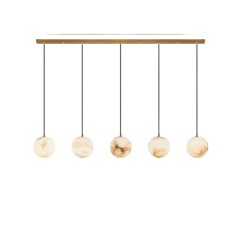 Luxury Multi-Globe Alabaster Pendant Light - Cueteks