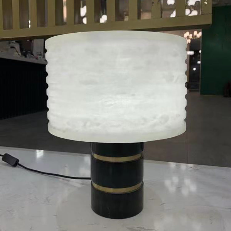 Luxury Black Alabaster Table Lamp - Cueteks