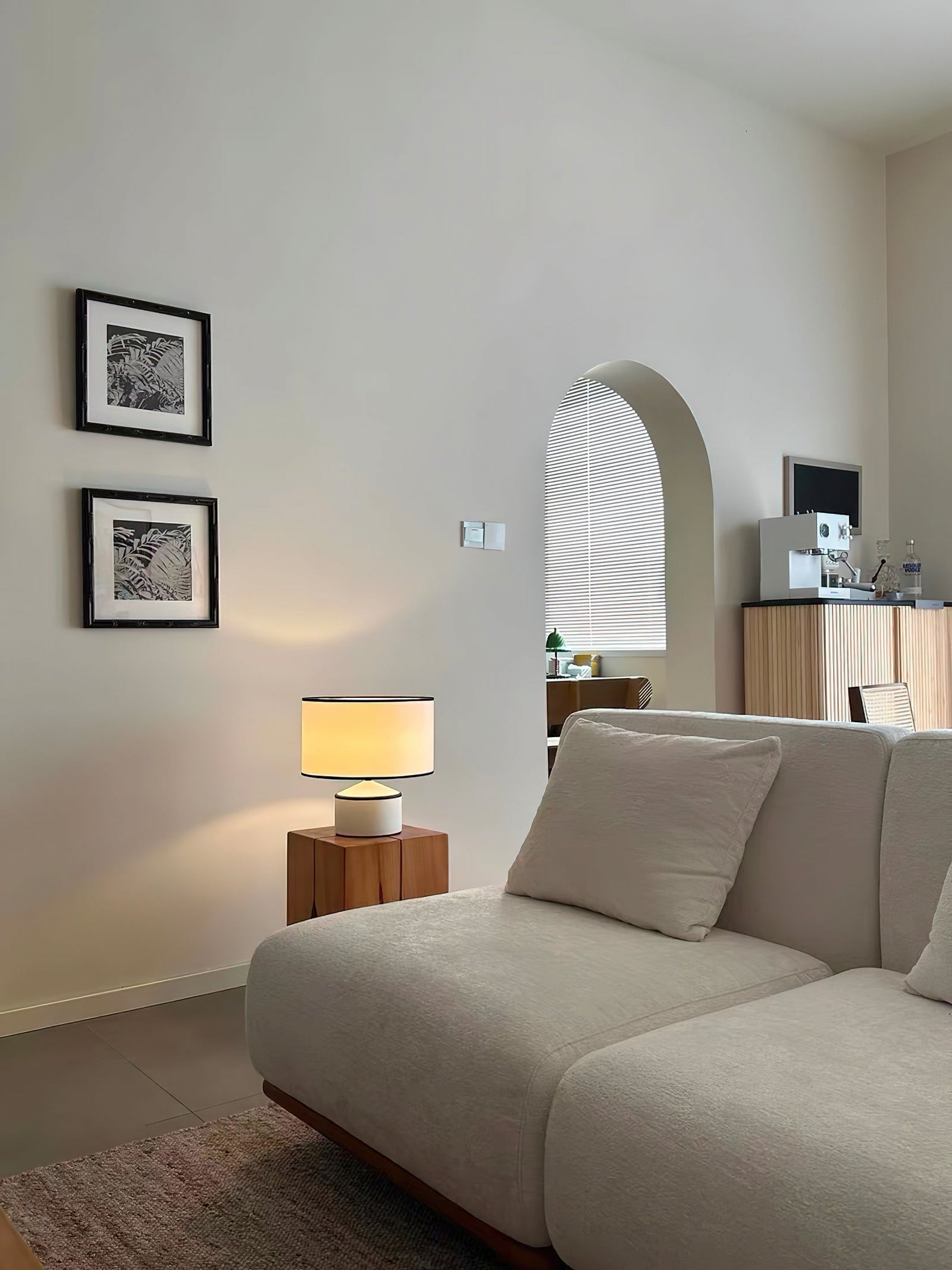 Cyls Minimalist Drum Shade Table Lamp - Cueteks
