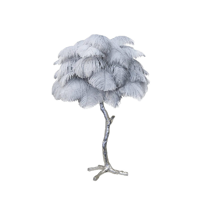 Colorful Ostrich Feather Table Lamp - Cueteks