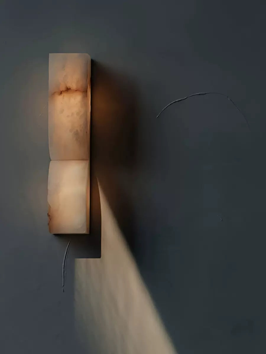 Double Curve Alabaster Wall Light - Cueteks