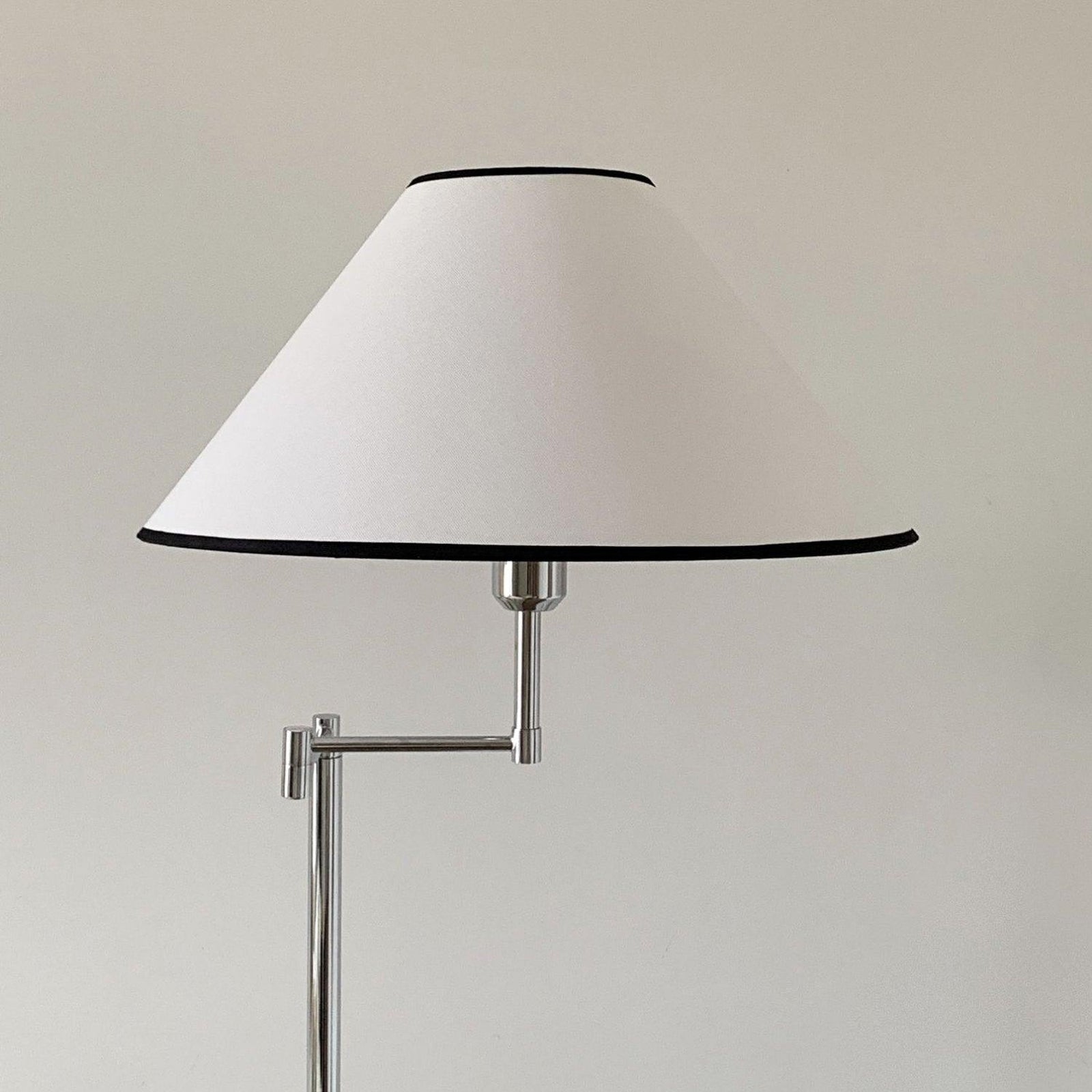 Contemporary Chrome Swing Arm Floor Lamp - Cueteks