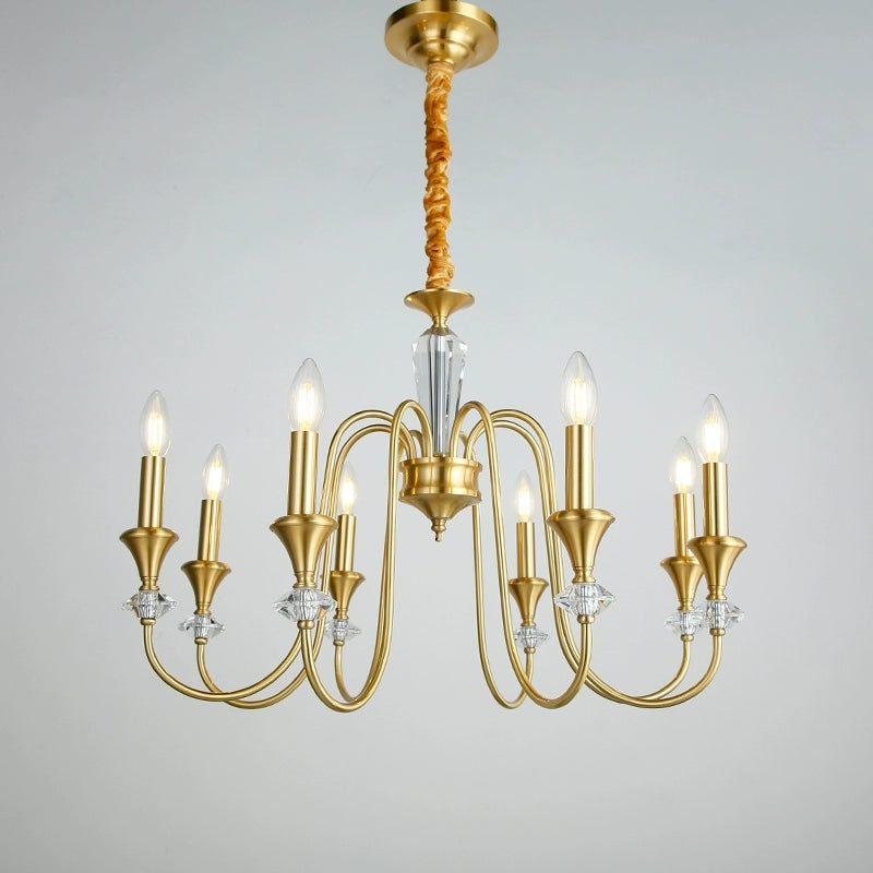 Vintage Iron Scroll Chandelier - Cueteks