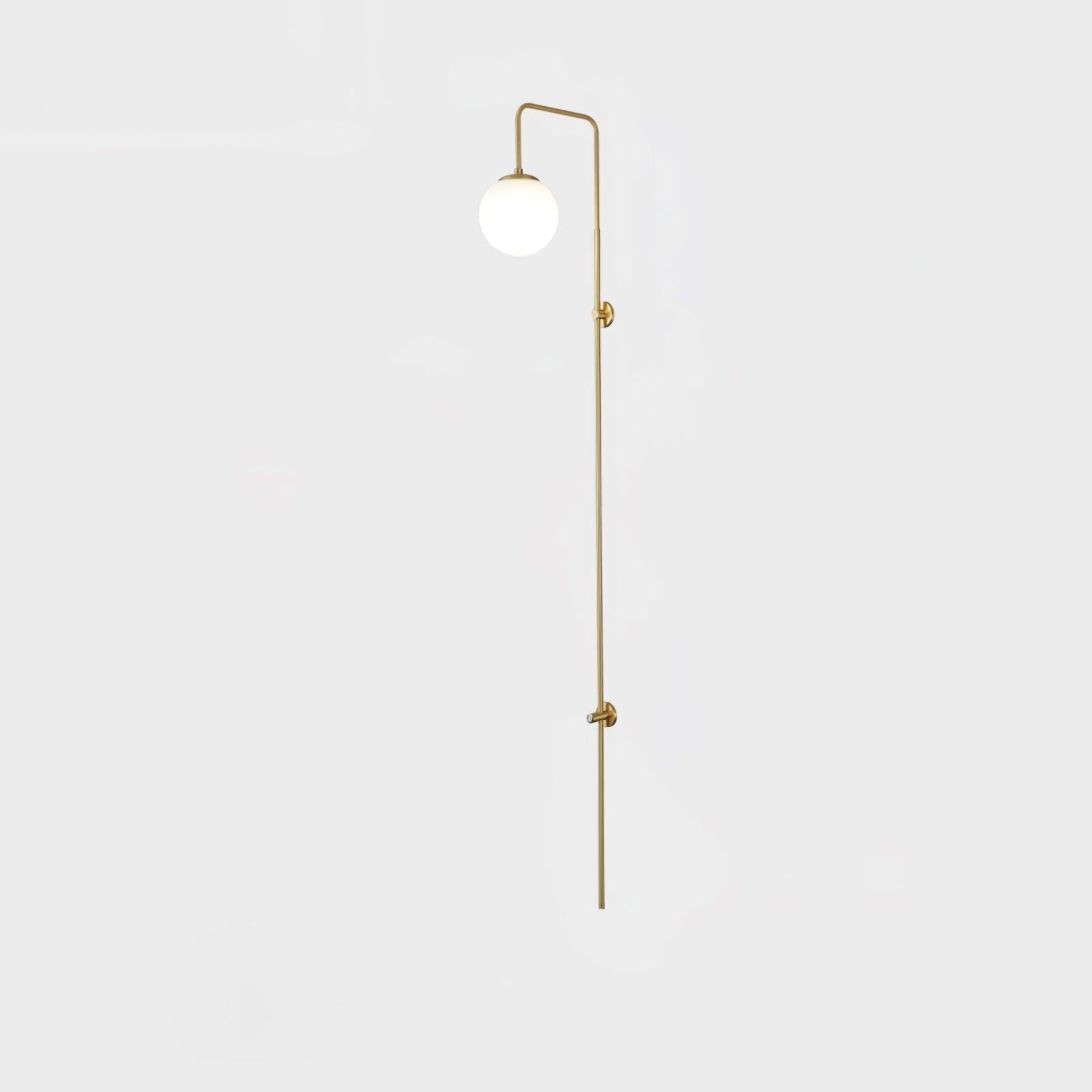 Brass Globe Arm Wall Sconce - Cueteks