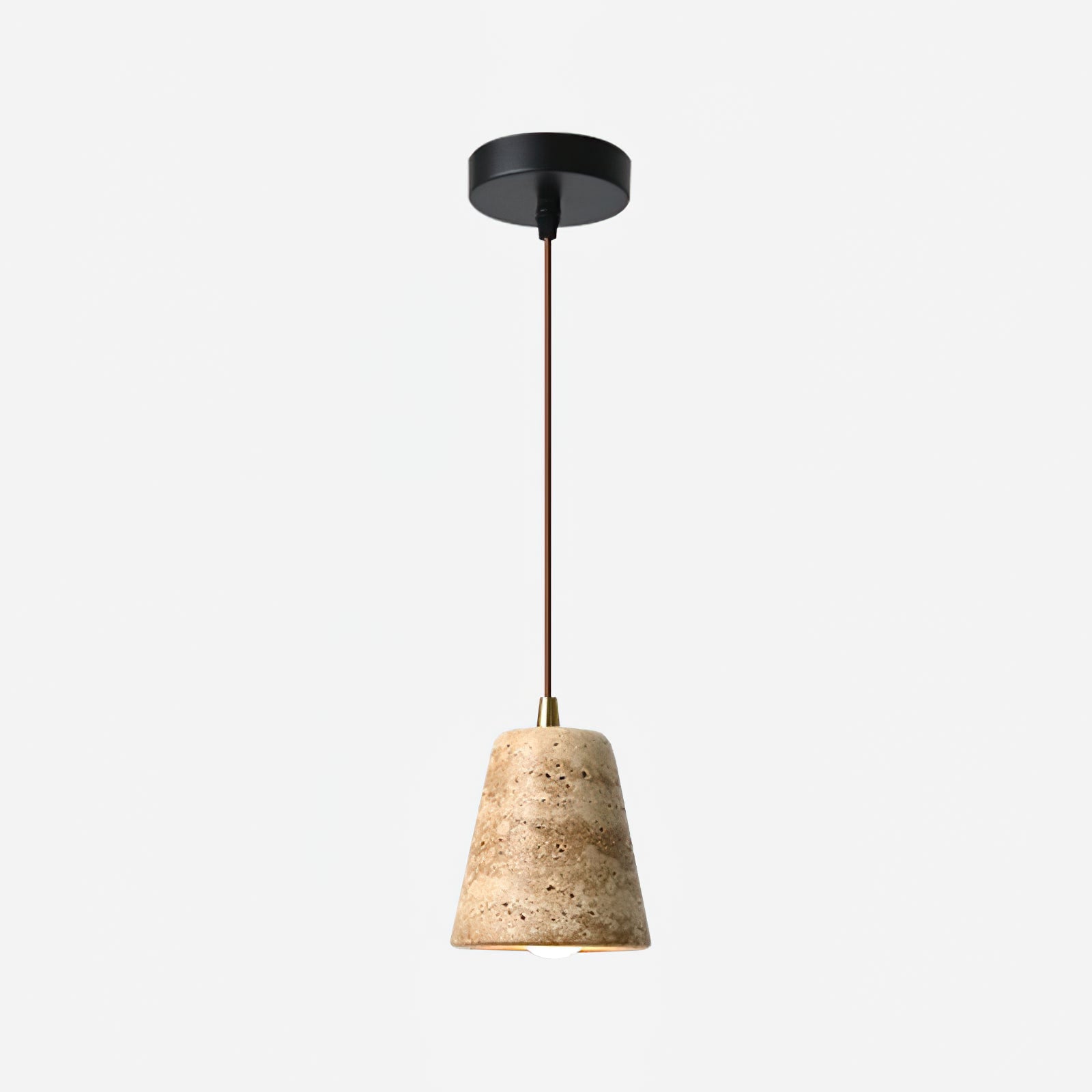 Yellow Travertine Cone Chandelier - Cueteks