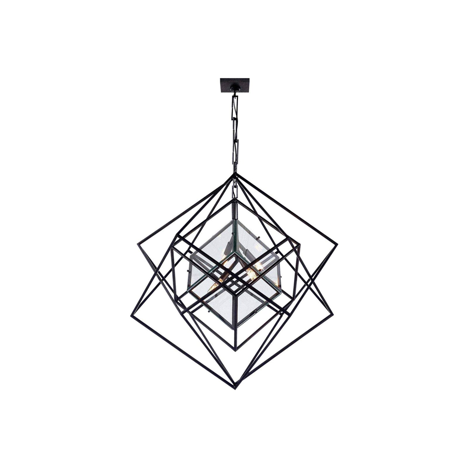 Contemporary Abstract Metal Chandelier - Cueteks