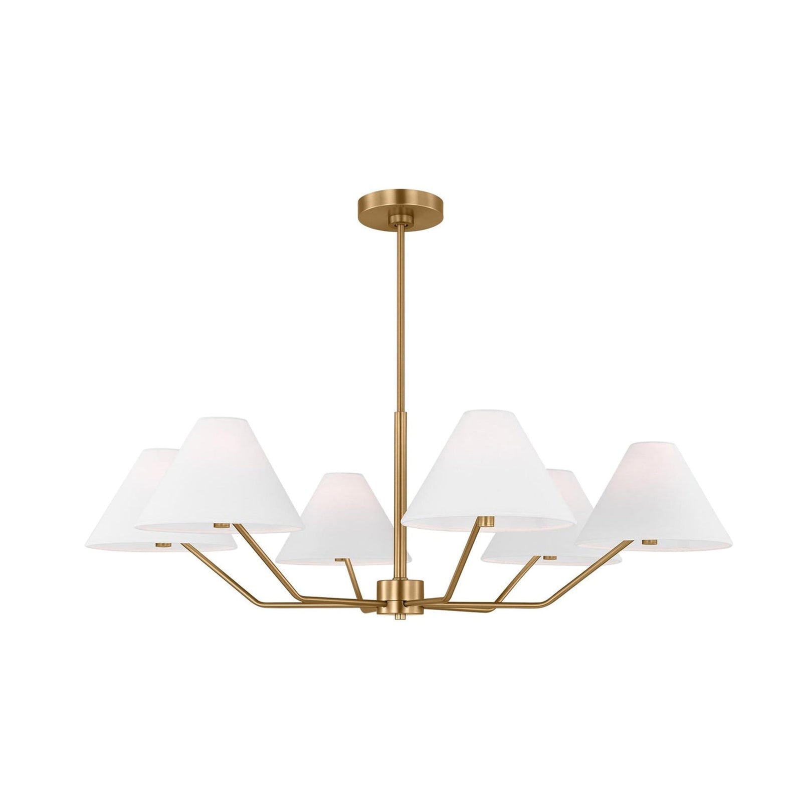 Minimalist Black Fabric Shade Chandelier - Cueteks