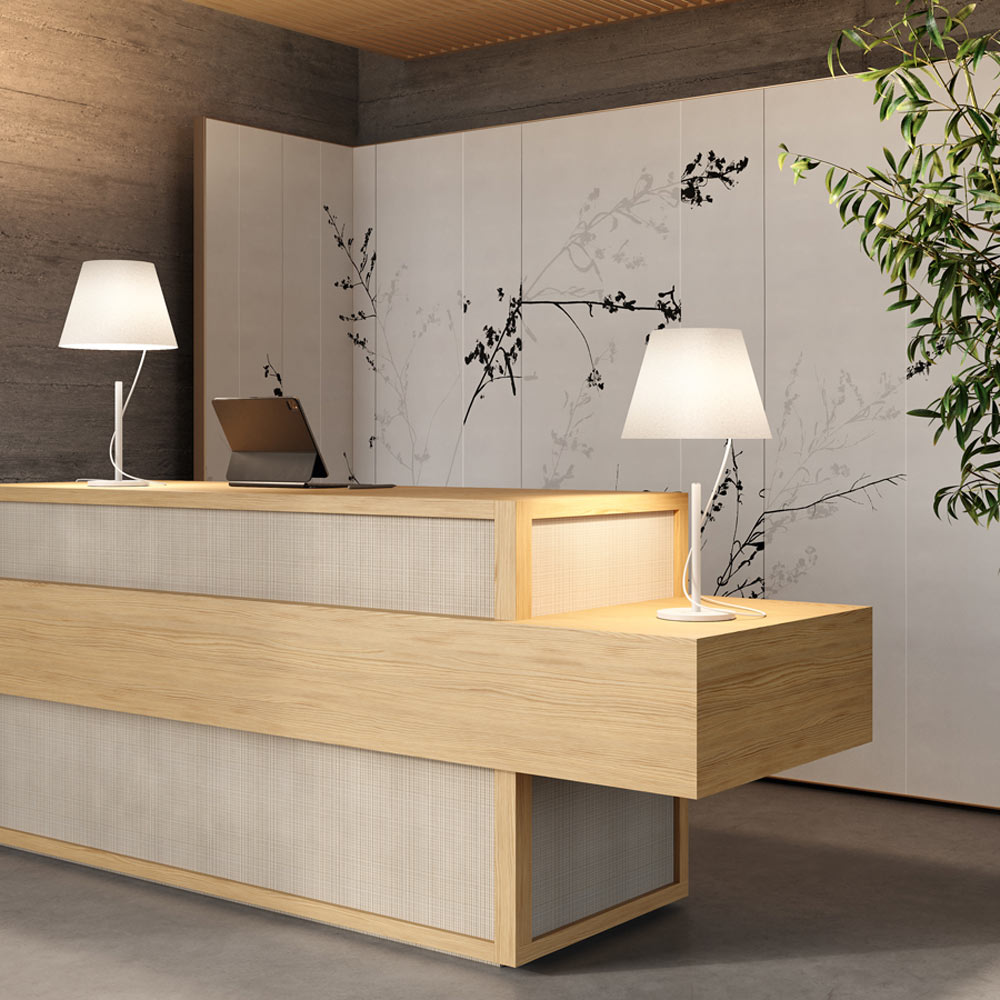 slim line hover LED table lamp - Cueteks