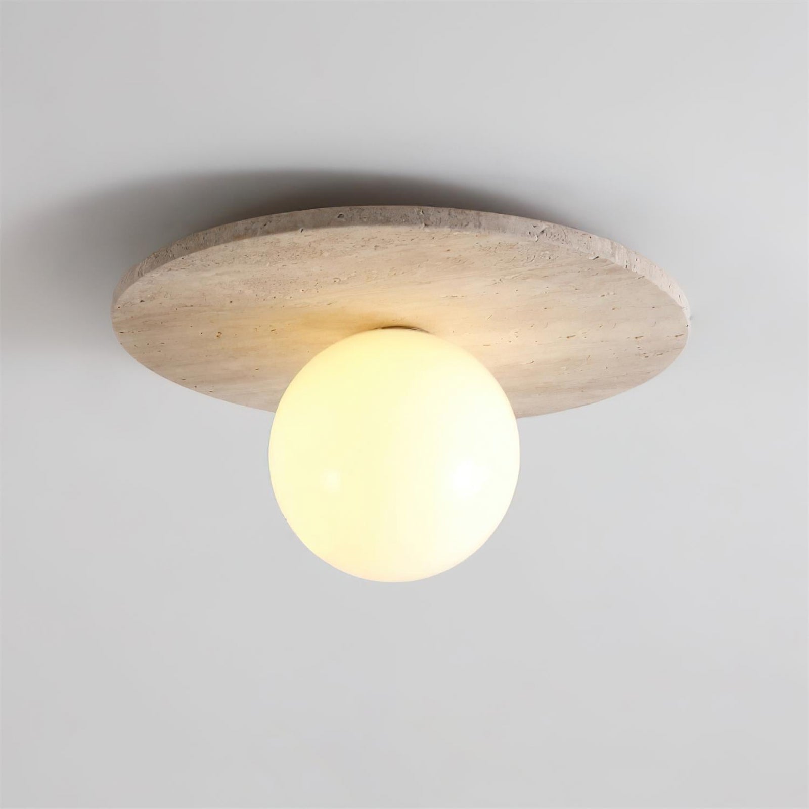 Minimalist Stone Disc Ceiling Light - Cueteks