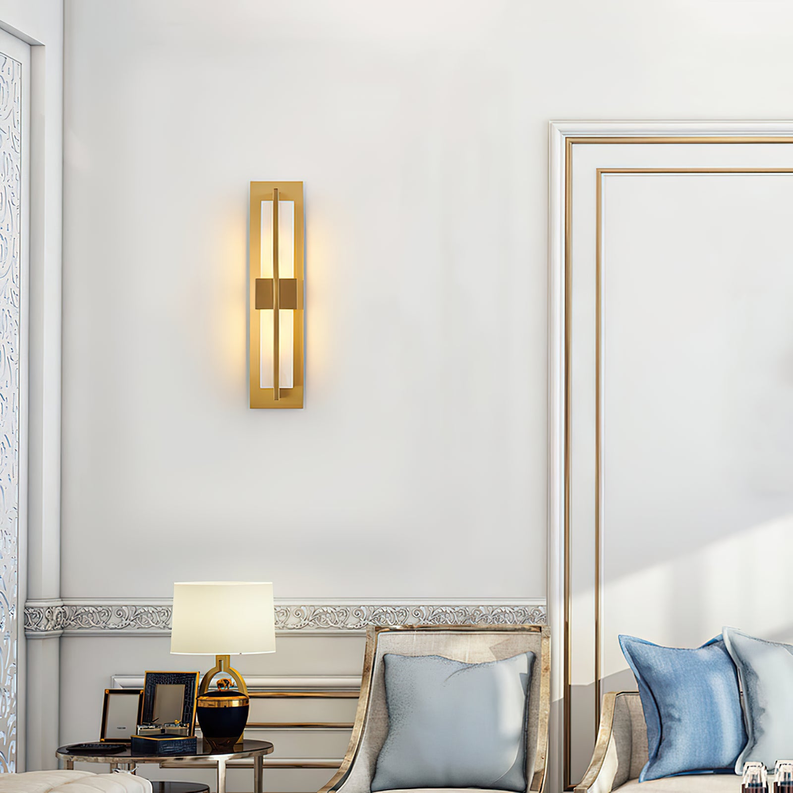Polished Brass Lumina Outdoor Wall Lamp - Cueteks