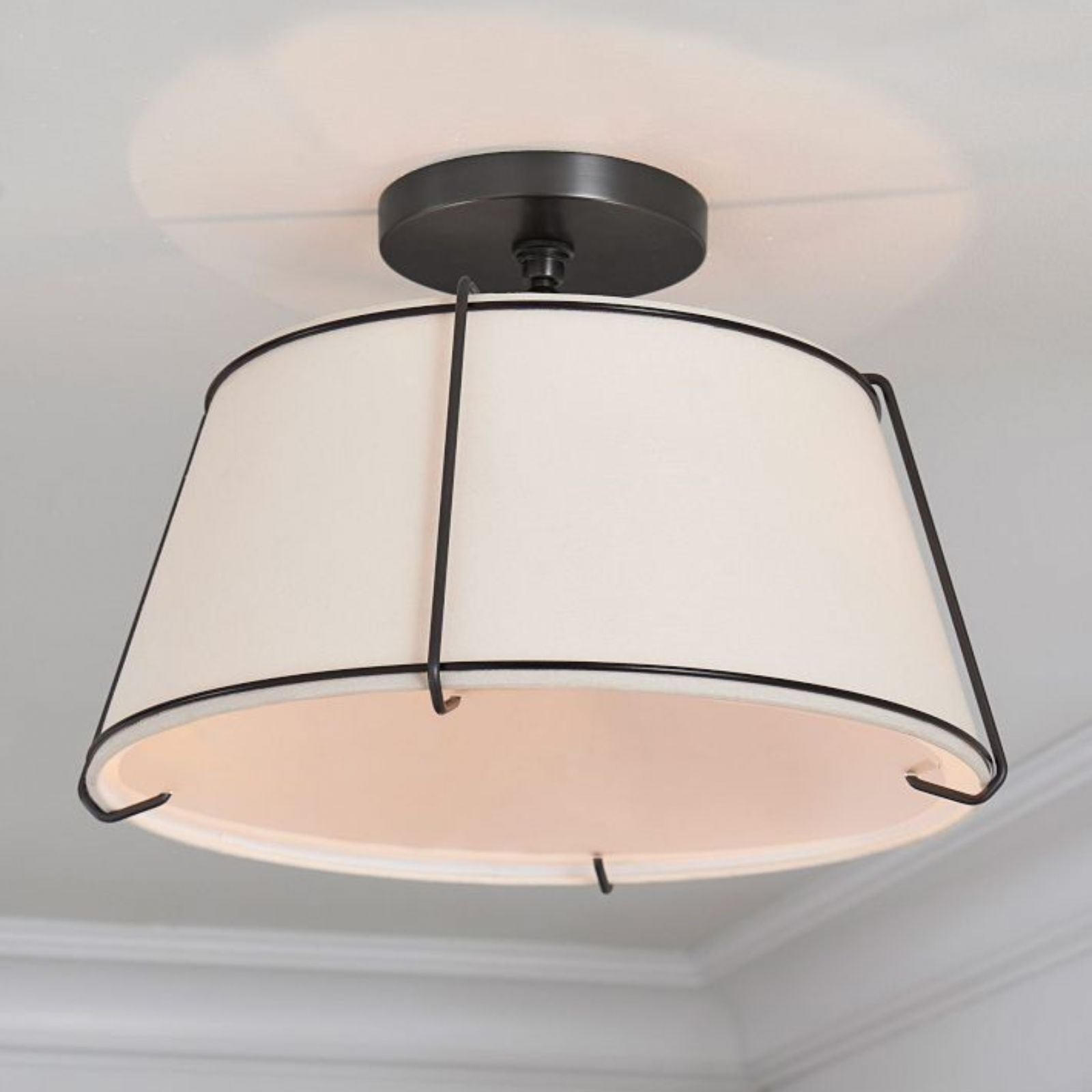 Gold Conical Semi-Flush Lise Ceiling Light - Cueteks