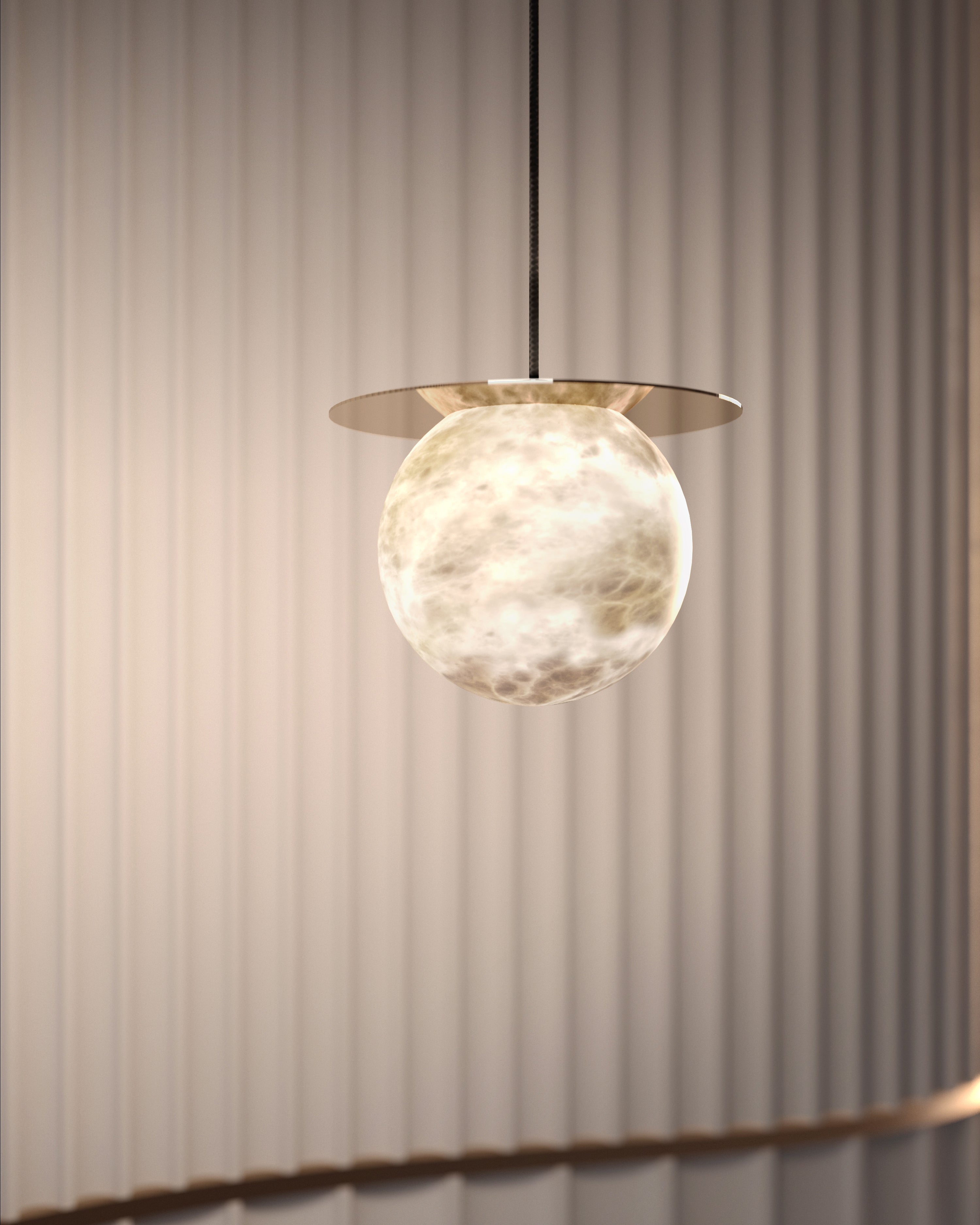 Disc Alabaster Pendant Light - Cueteks