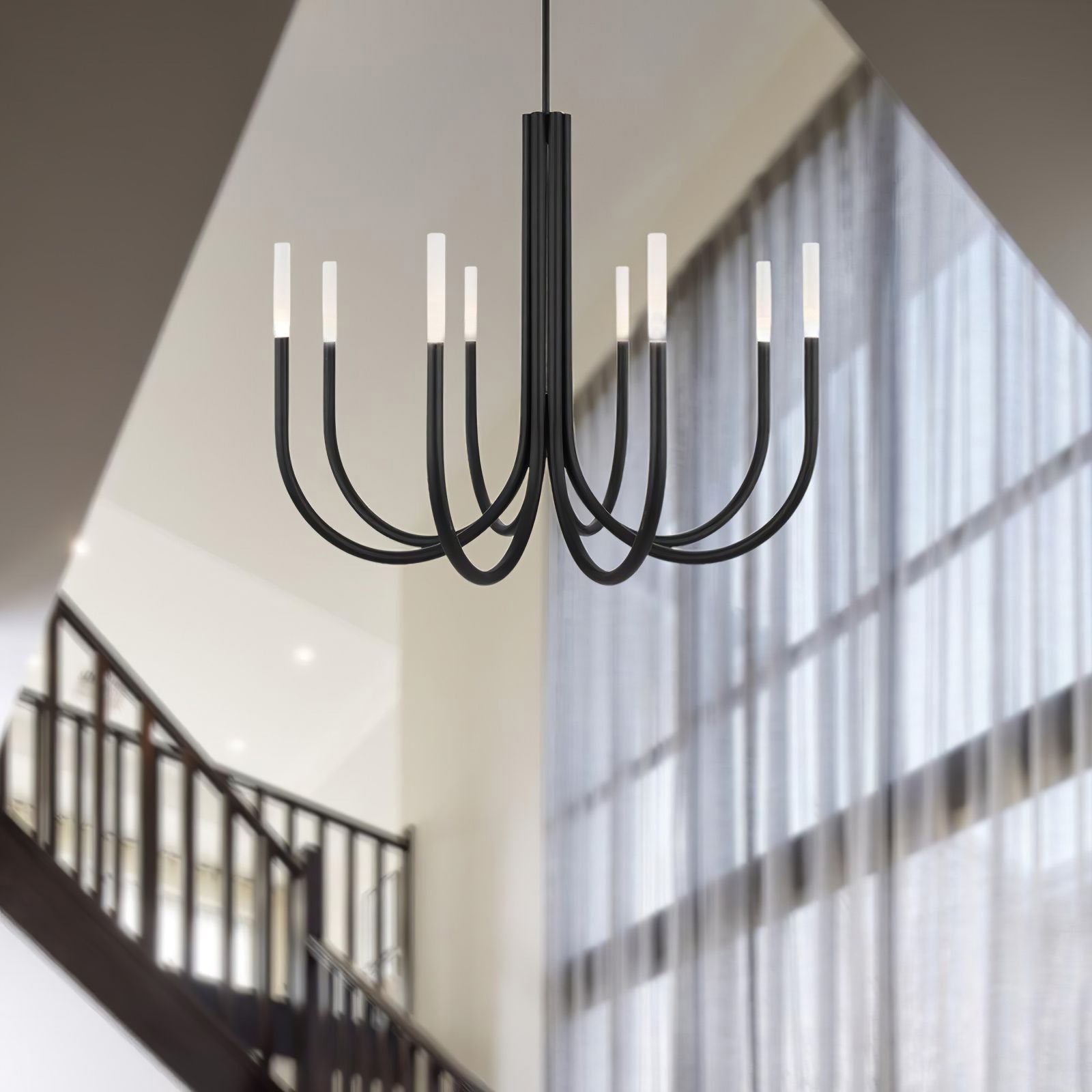 Rousseau 8-Light Brass Candle Chandelier - Cueteks