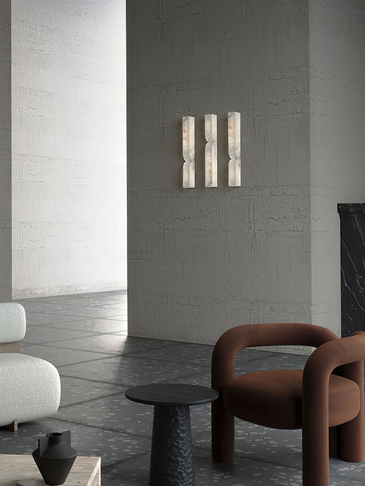 Double Curve Alabaster Wall Light - Cueteks