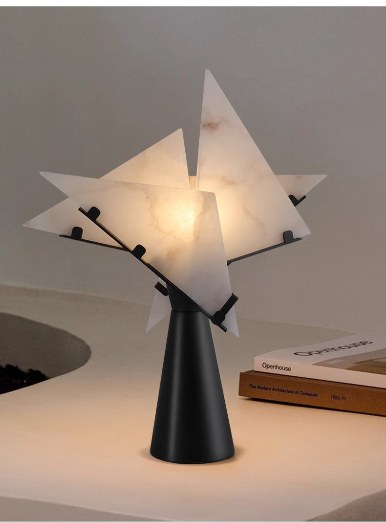 Abstract Alabaster Table Lamp - Cueteks
