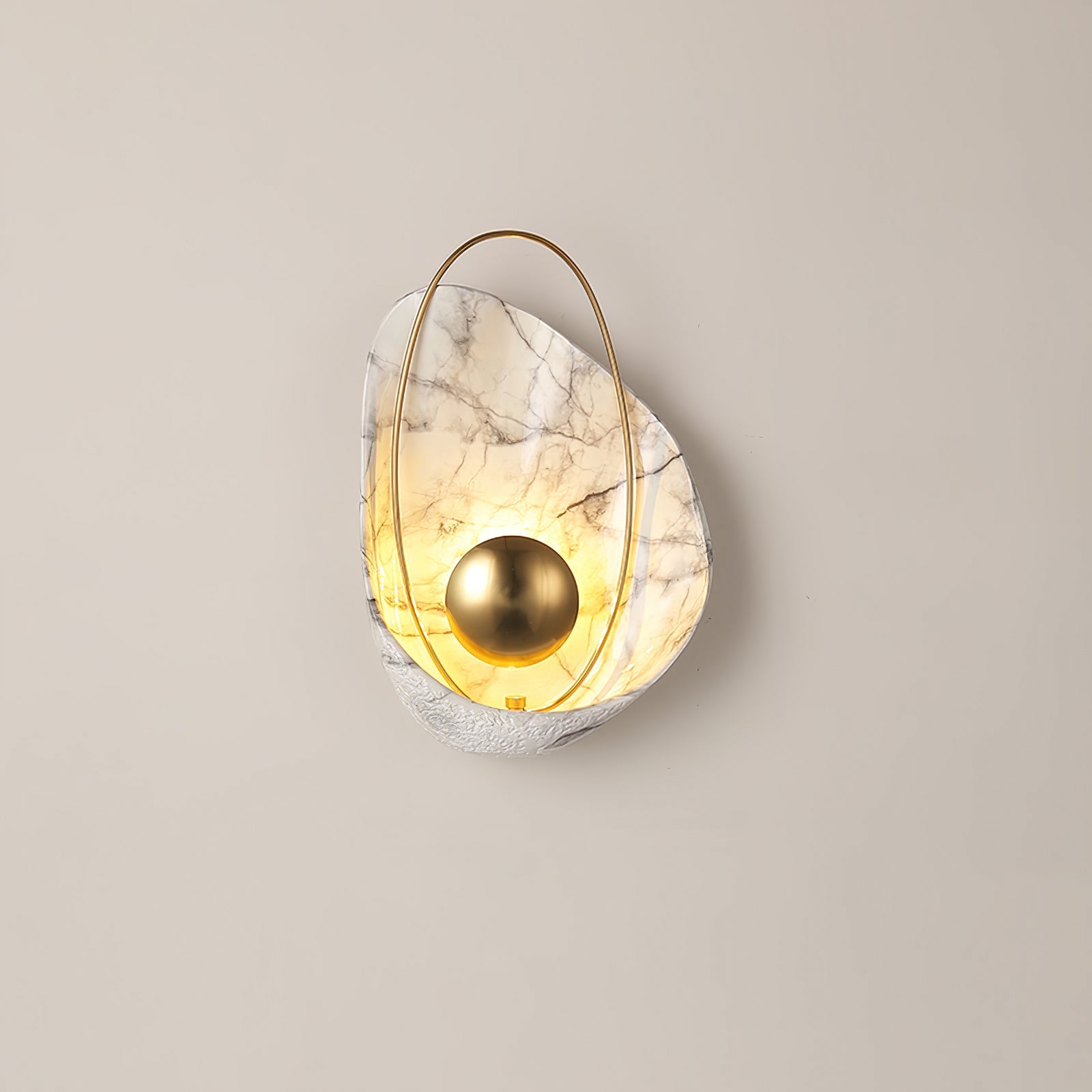 Artisan Shell Marble Wall Sconce - Cueteks