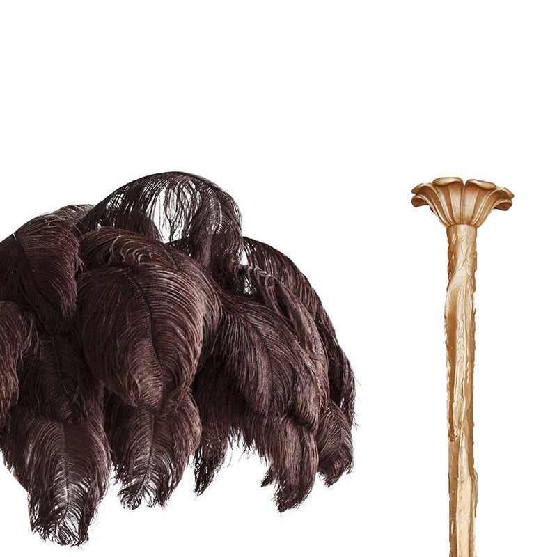 Colorful Ostrich Feather Chandelier - Cueteks
