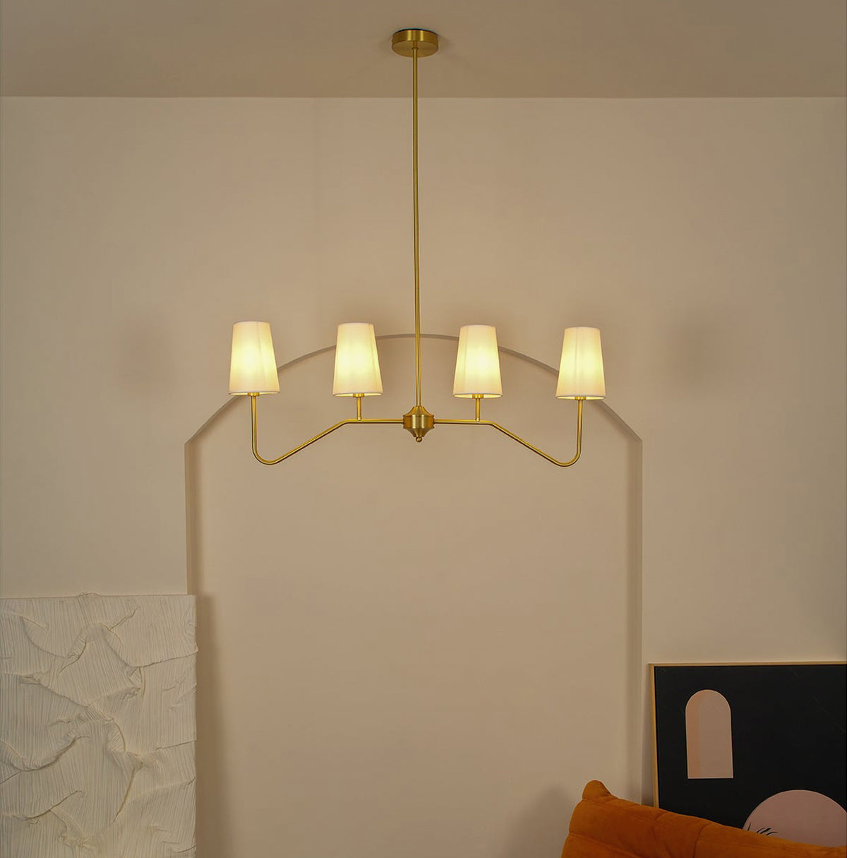 Daphne Brass Linear American Chandelier - Cueteks