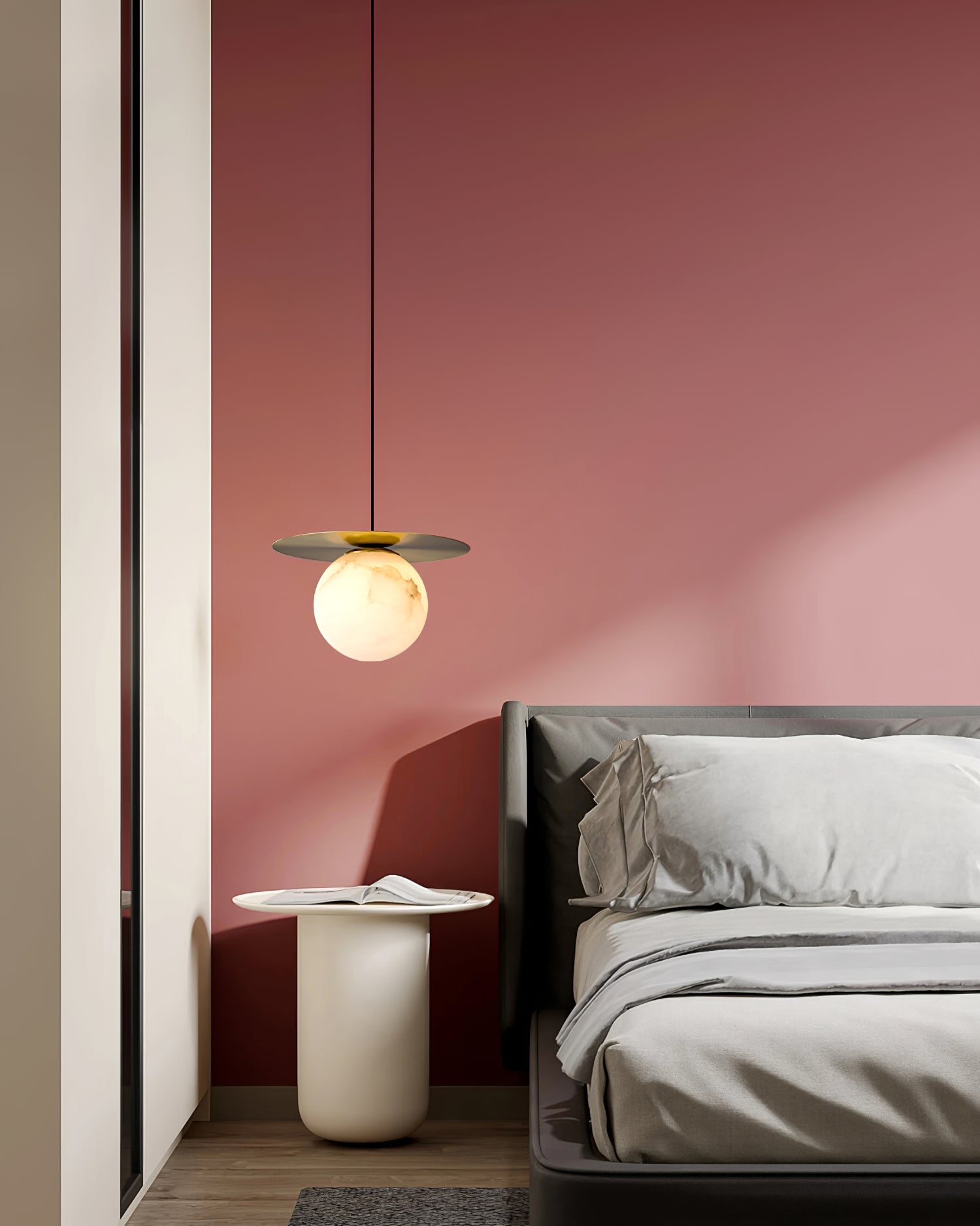 Disc Alabaster Pendant Light - Cueteks