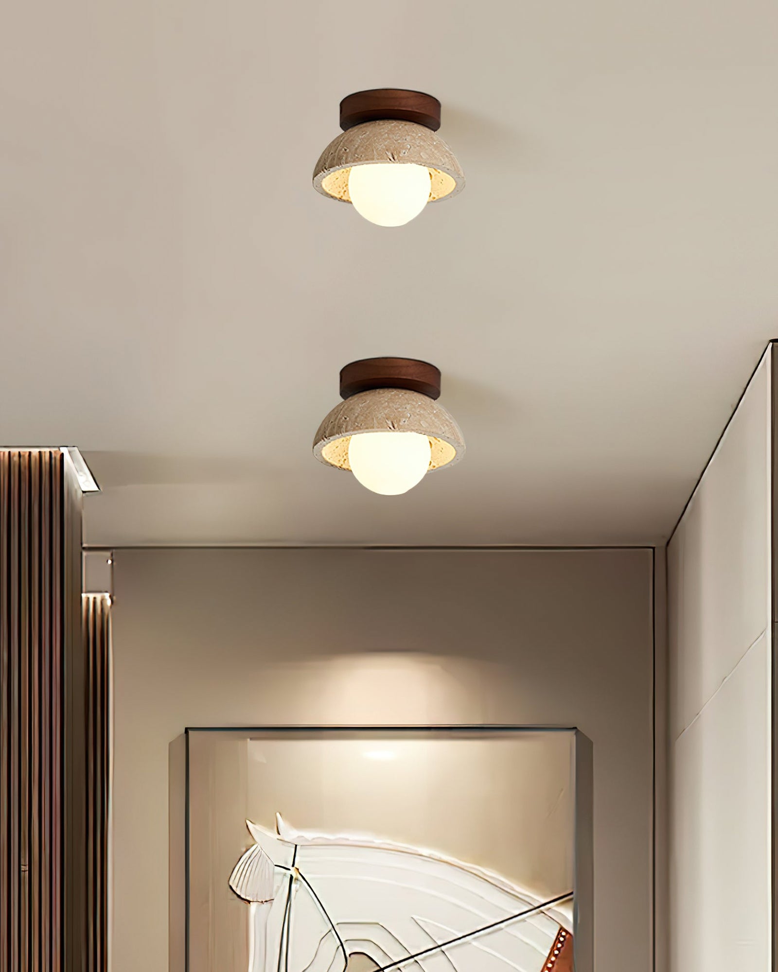 Piedra wood ceiling lamp - Cueteks