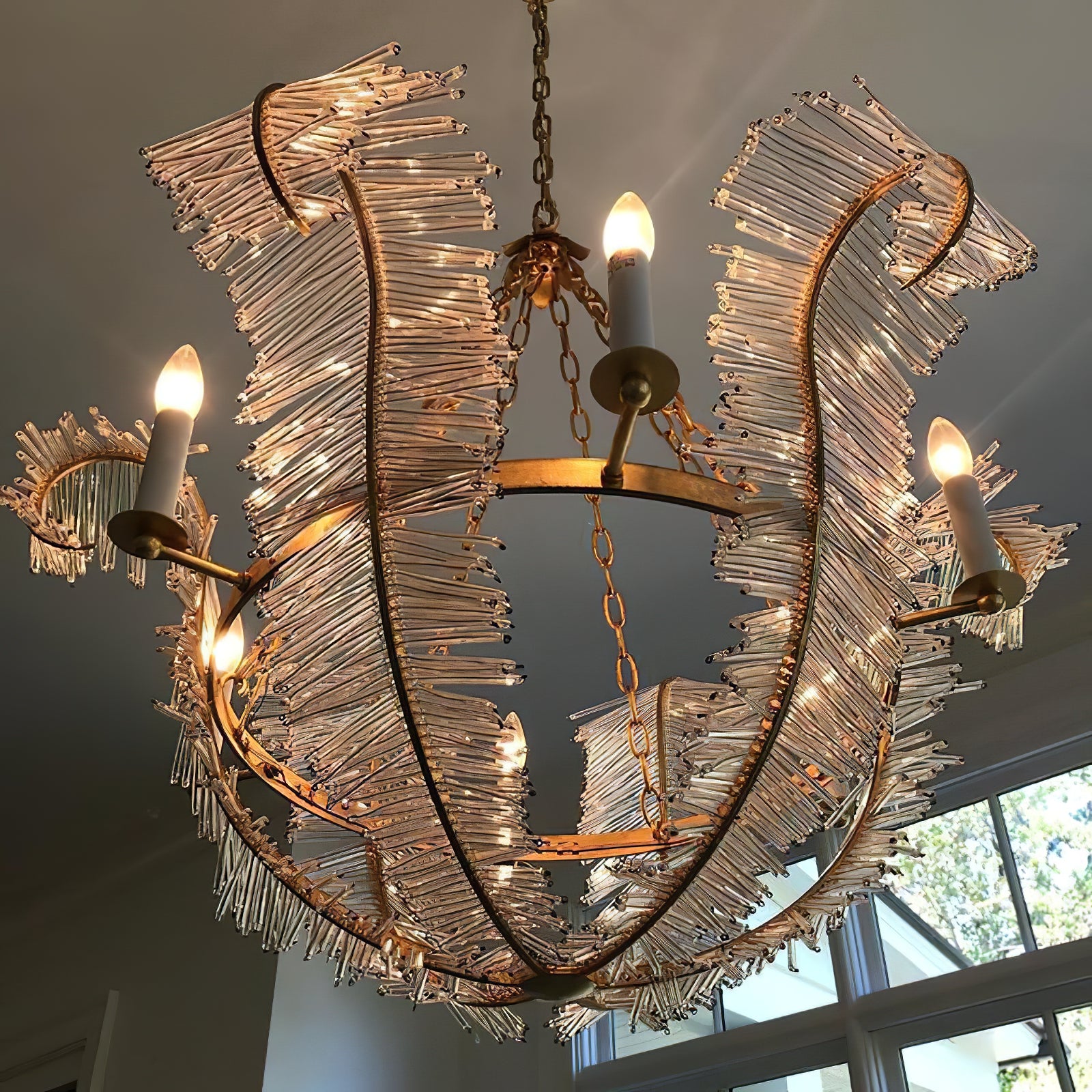 Calais Vintage Scroll Design Chandelier - Cueteks