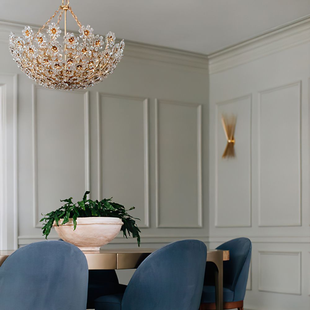 Claret Crystal Flower Basket Chandelier - Cueteks