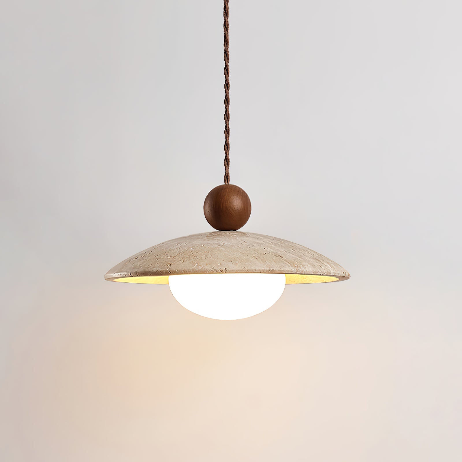 Scandinavian Travertine Disc Pendant Lamp - Cueteks