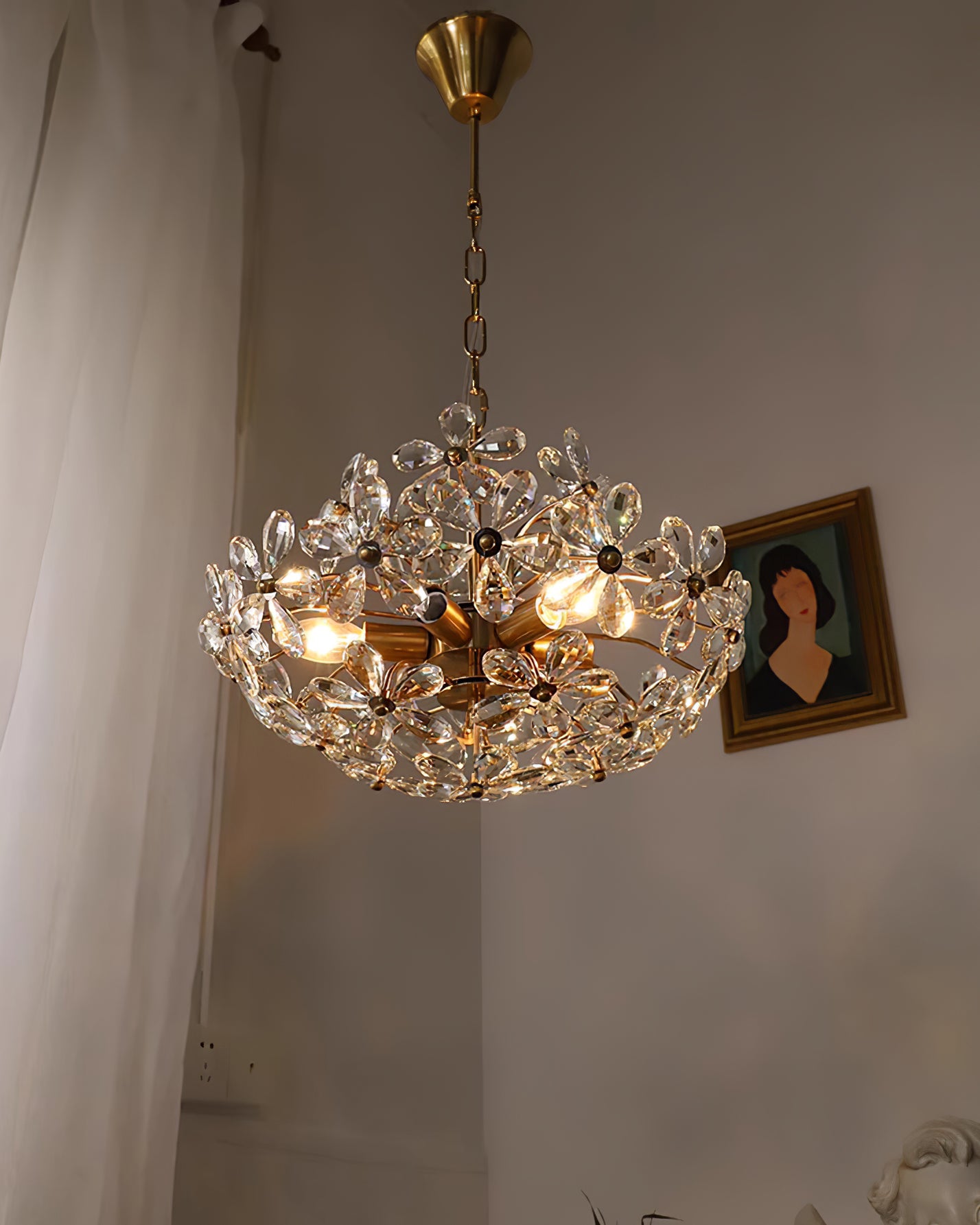 Blossom Crystal Flower Chandelier - Cueteks
