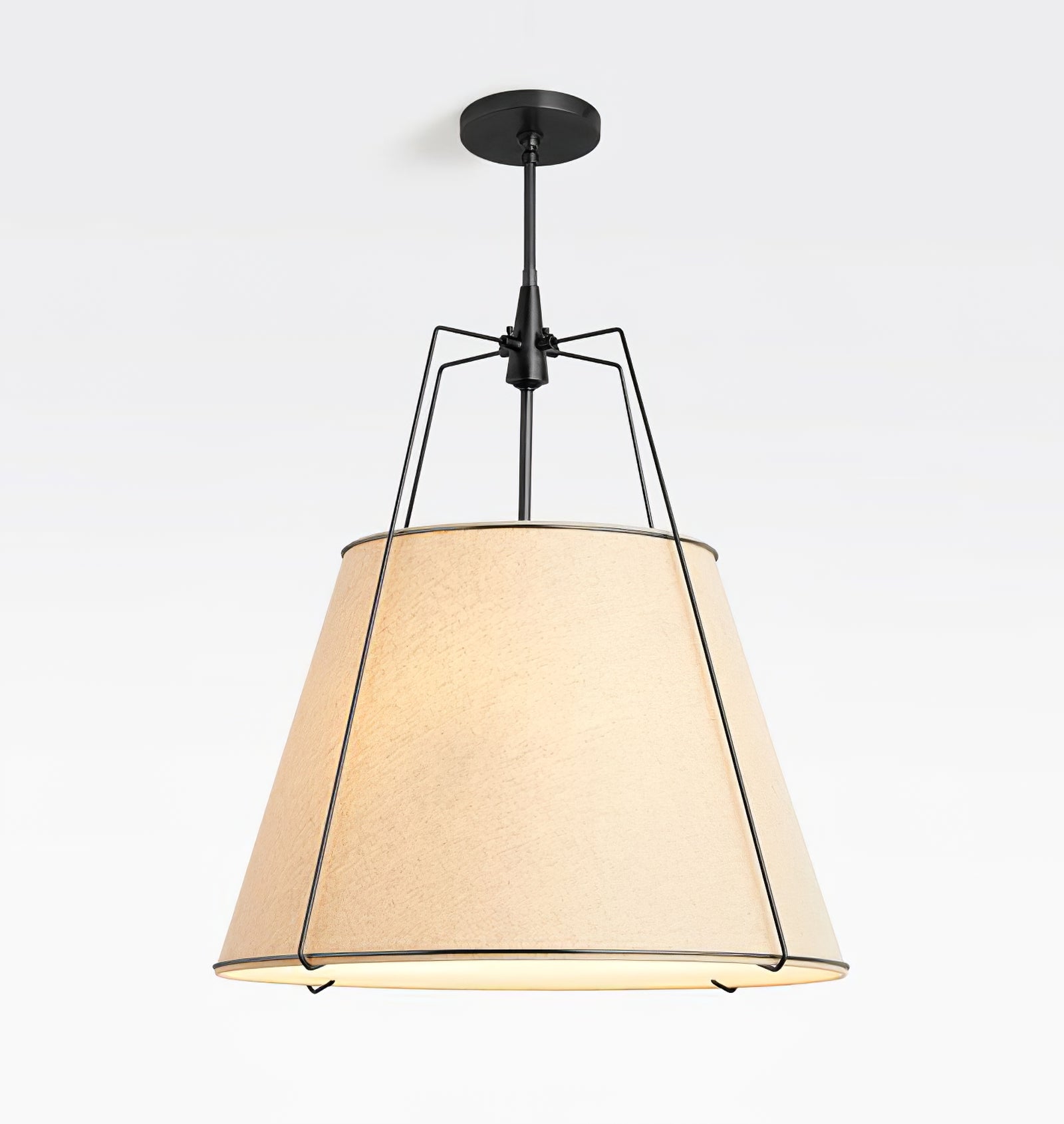 Renée Conical Gold and Fabric  Pendant Lamp - Cueteks