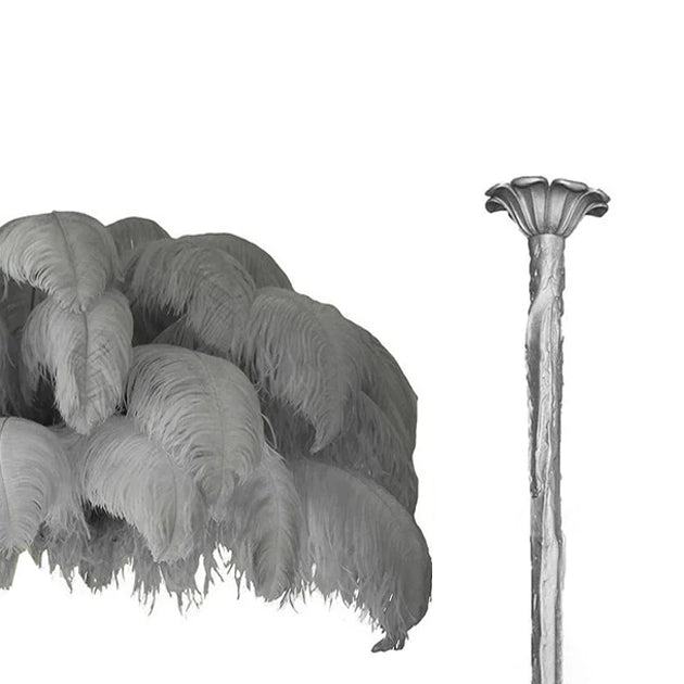 Colorful Ostrich Feather Chandelier - Cueteks