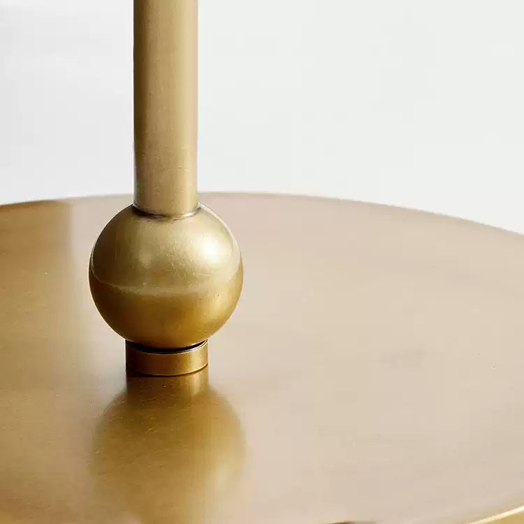 Minimalist Brass Floor Lamp with Fabric Shade - Cueteks