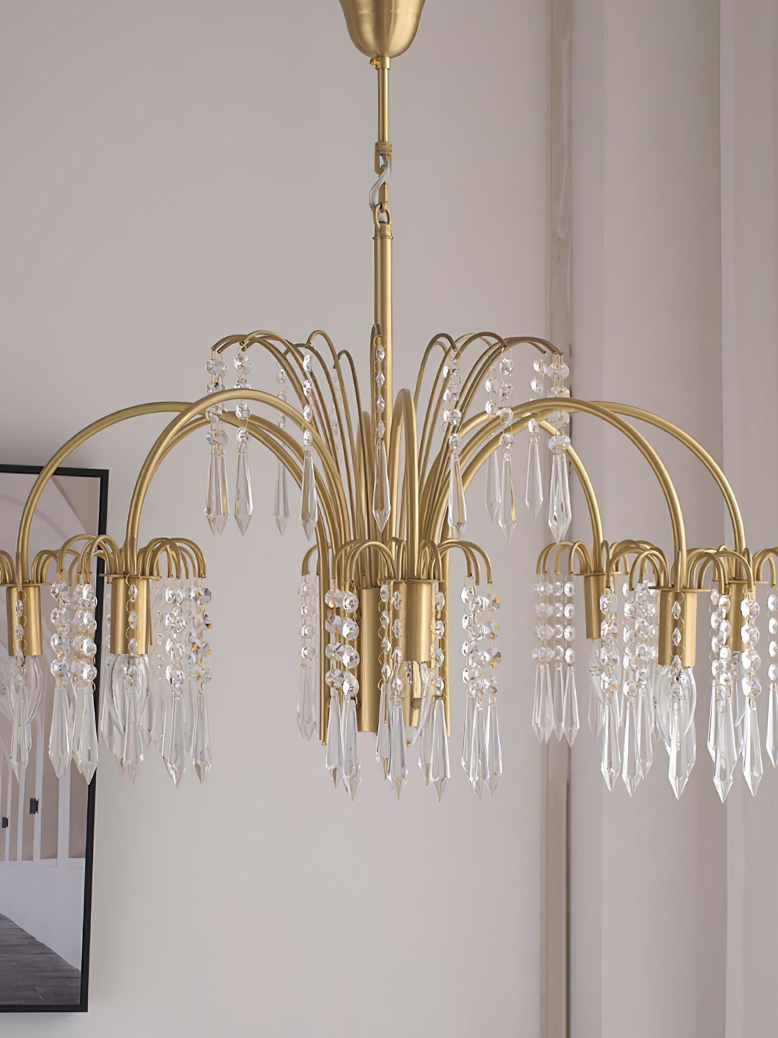 Crystal waterfall chandelier - Cueteks