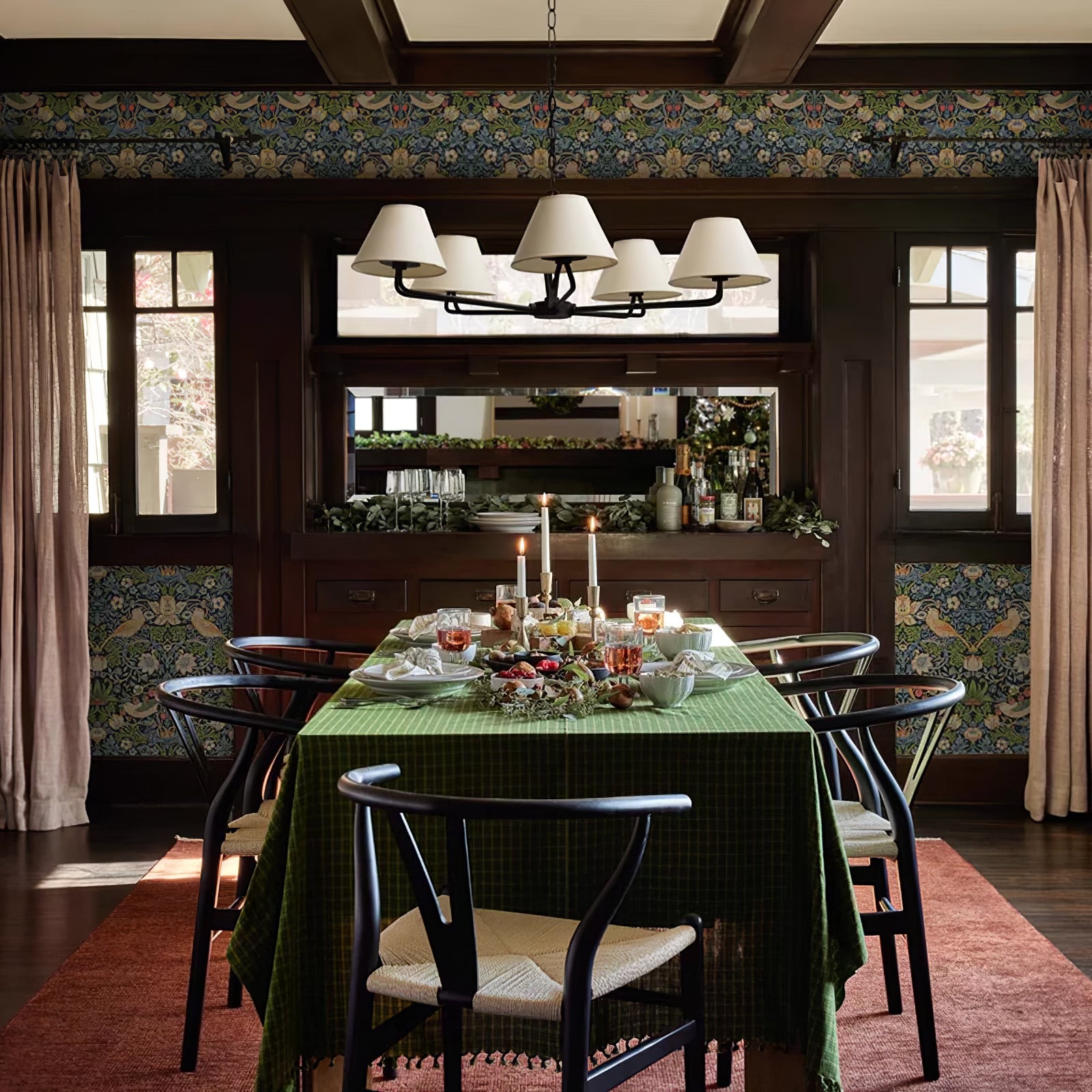 Iron Fabric Shade Chandelier - Cueteks