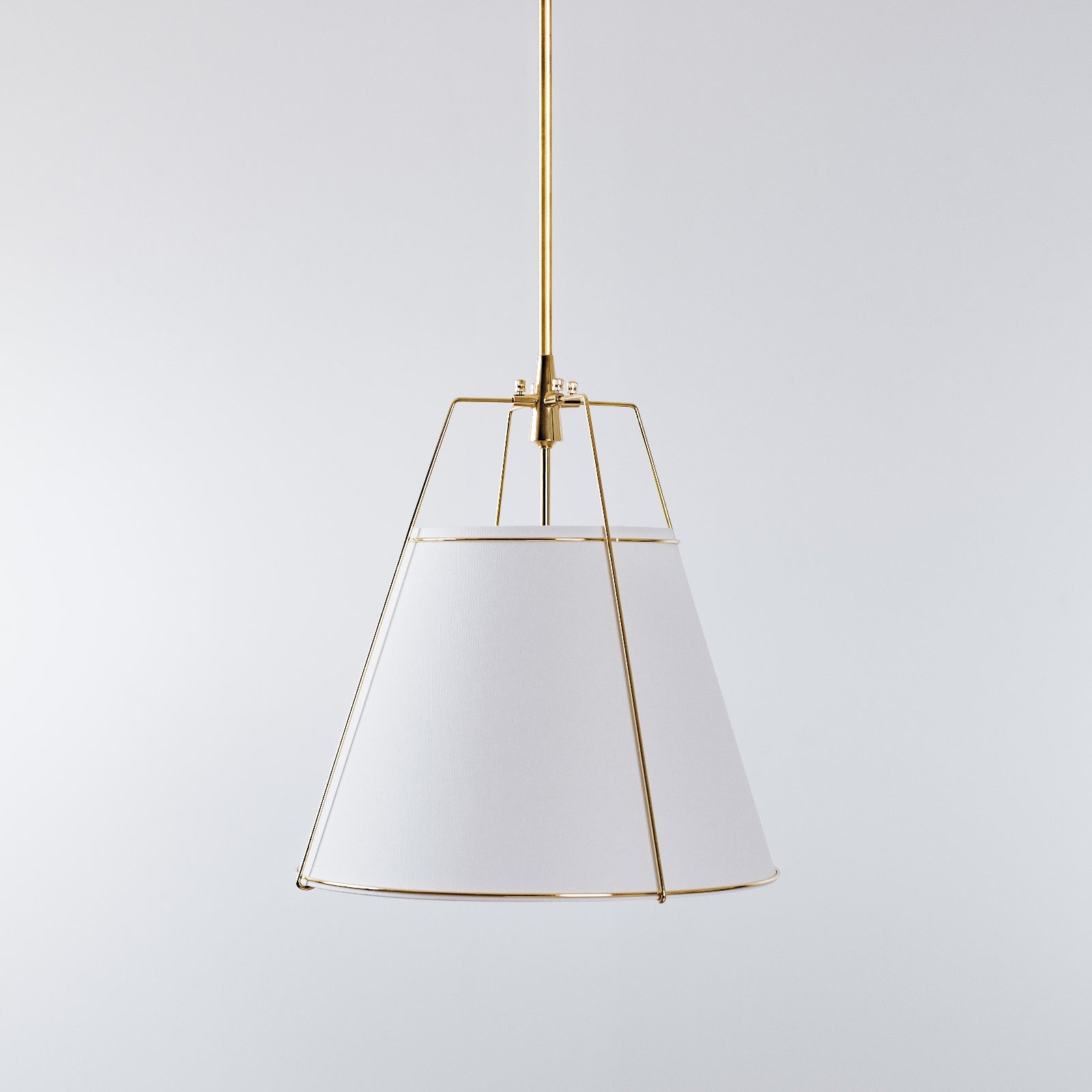 Renée Conical Gold and Fabric  Pendant Lamp - Cueteks