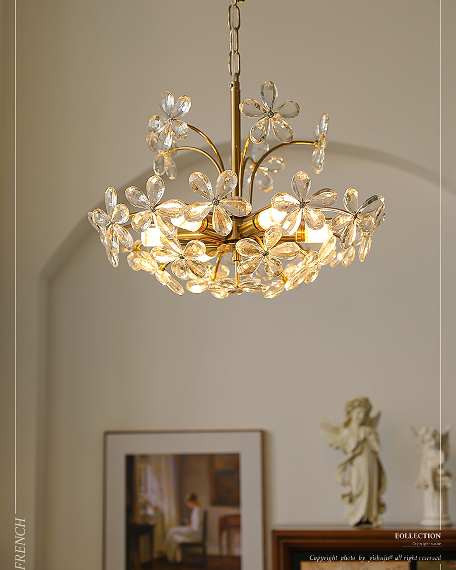Blossom Crystal Flower Chandelier - Cueteks