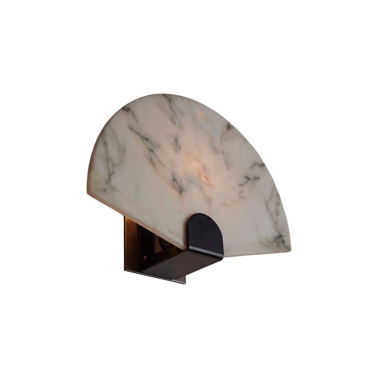 Fan-Shaped Alabaster Wall Light - Cueteks