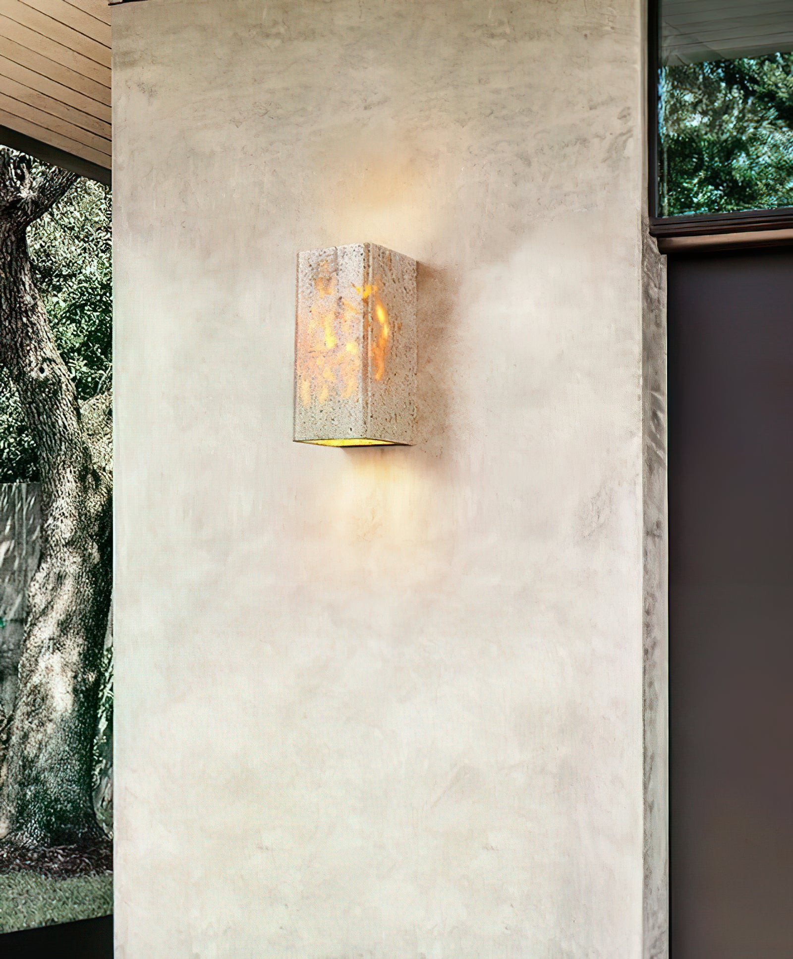 Rectangular Stone LED Wall Lamp - Cueteks