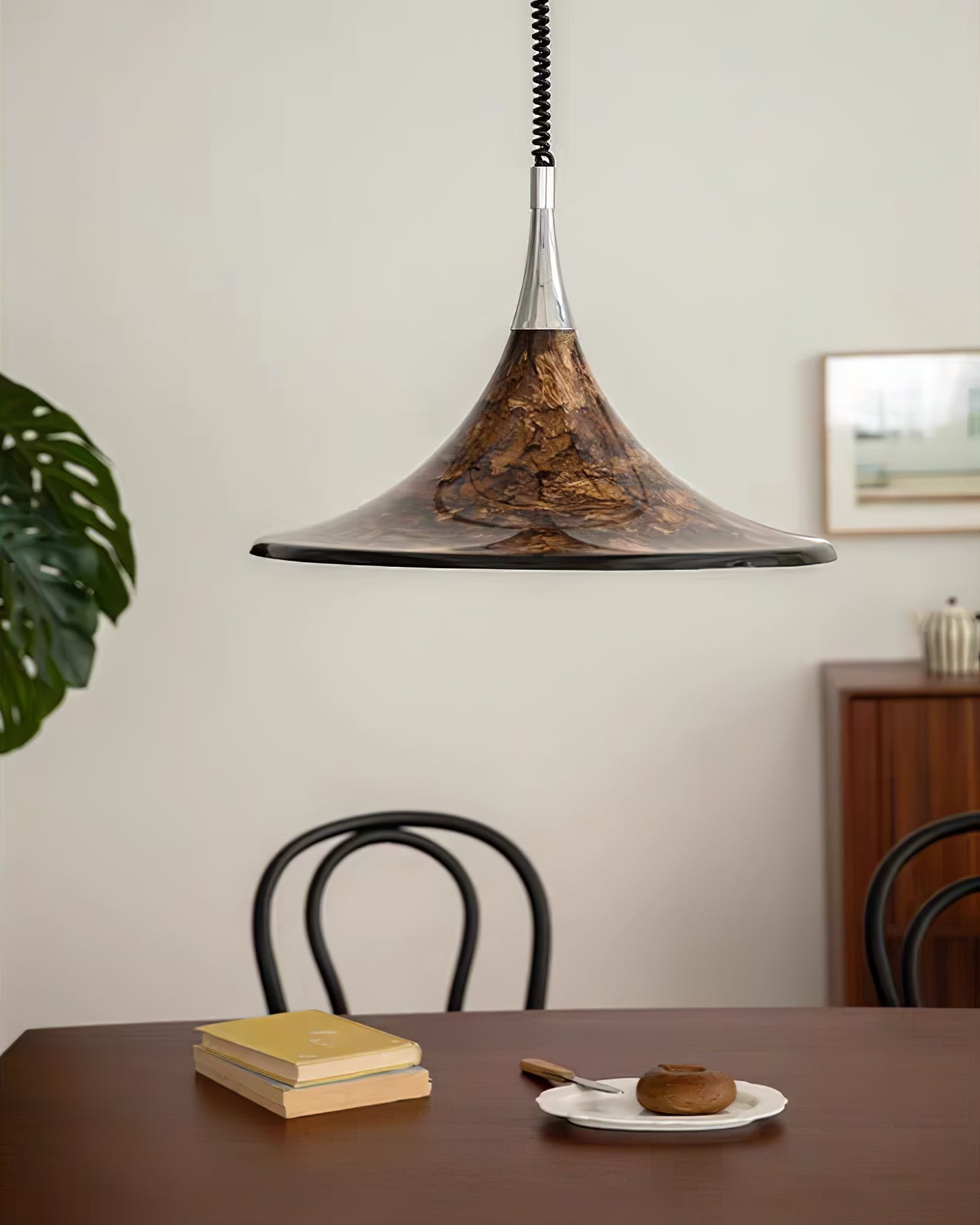 Vintage painted adjustable Pendant Light - Cueteks