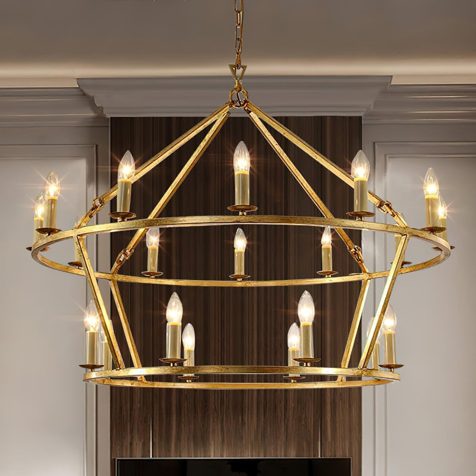 Brass Tiered Chandelier - Cueteks