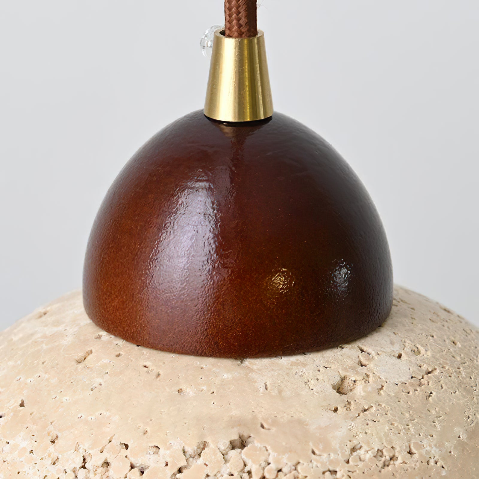 Wabi-Sabi Textured Stone Pendant Light - Cueteks